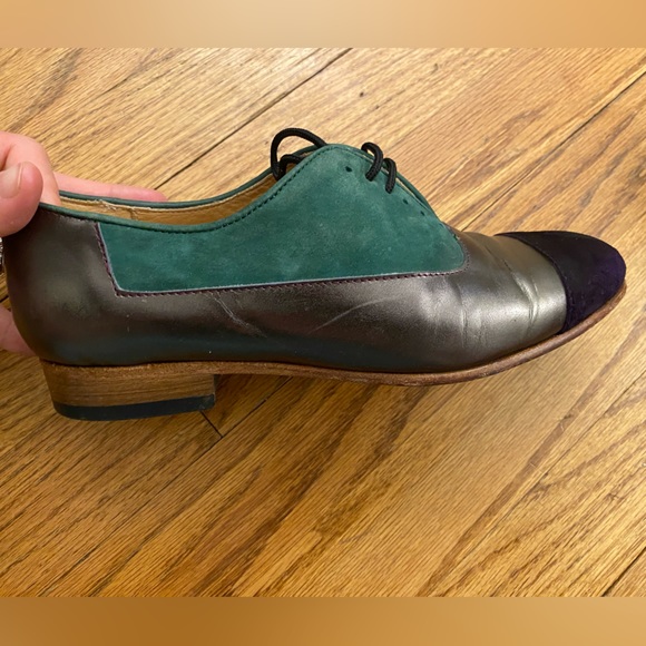 Dieppa Restrepo Suede Round-Toe Oxfords Size: 6.5 - Picture 7 of 13